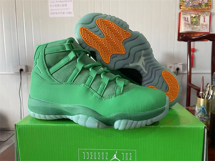 Men's Running weapon Air Jordan 11 Green Shoes 144